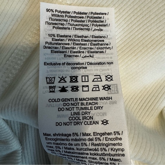 Vero Moda White VMTYRA Hook Ribbed Cardigan Long Sleeve Trim Detail Sz S - Picture 8 of 11